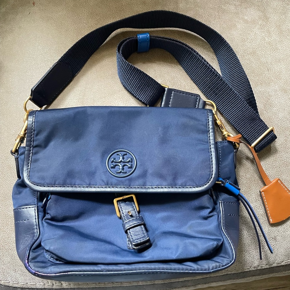 Royal Blue Tory Burch Piper Nylon Crossbody